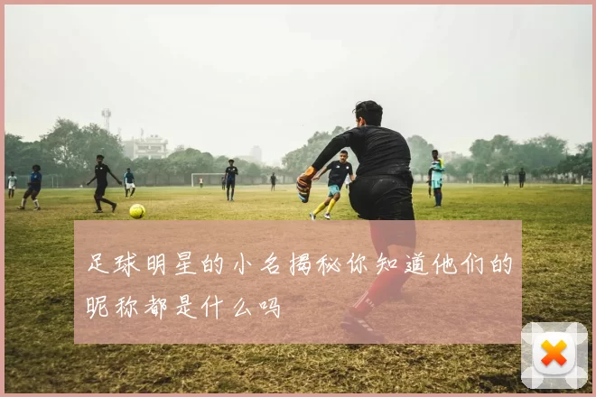 足球明星的小名揭秘你知道他们的昵称都是什么吗
