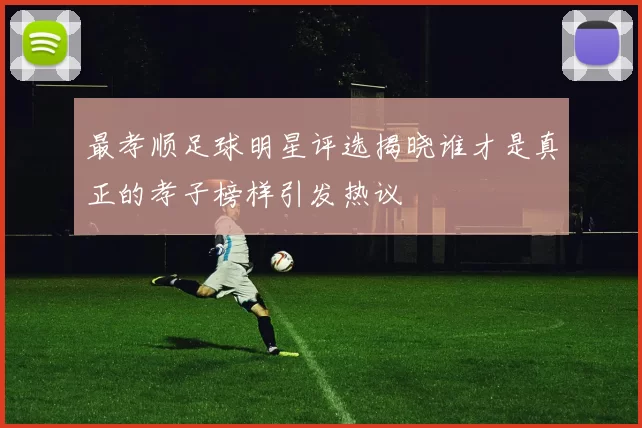 最孝顺足球明星评选揭晓谁才是真正的孝子榜样引发热议